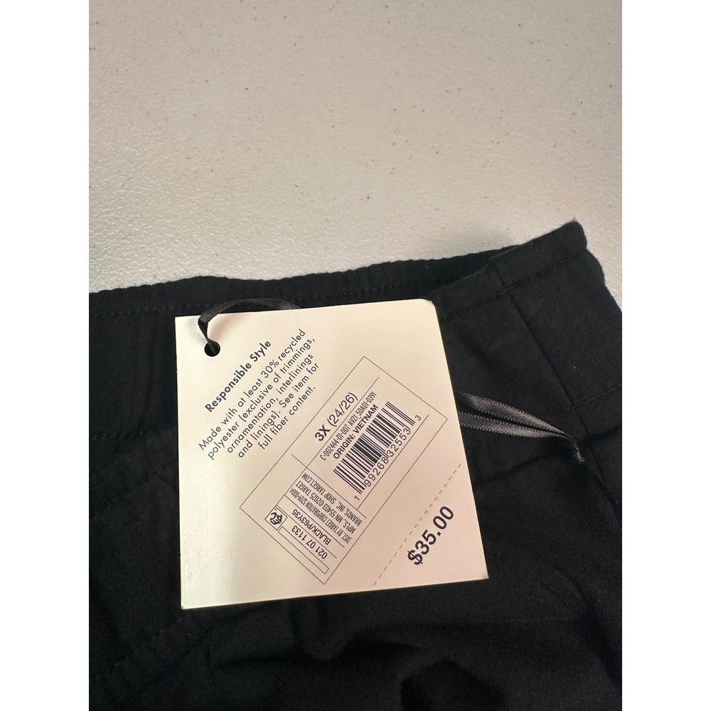 Ava & Viv Womens 3X Black Cargo Jogger Pants High Rise Elastic Waist New - Picture 5 of 7